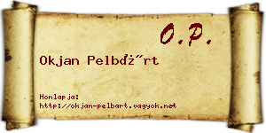 Okjan Pelbárt névjegykártya